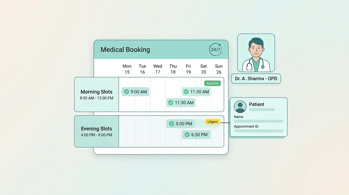 Clinic & Doctor AI Assistant - 24/7 OPD Appointment Booking